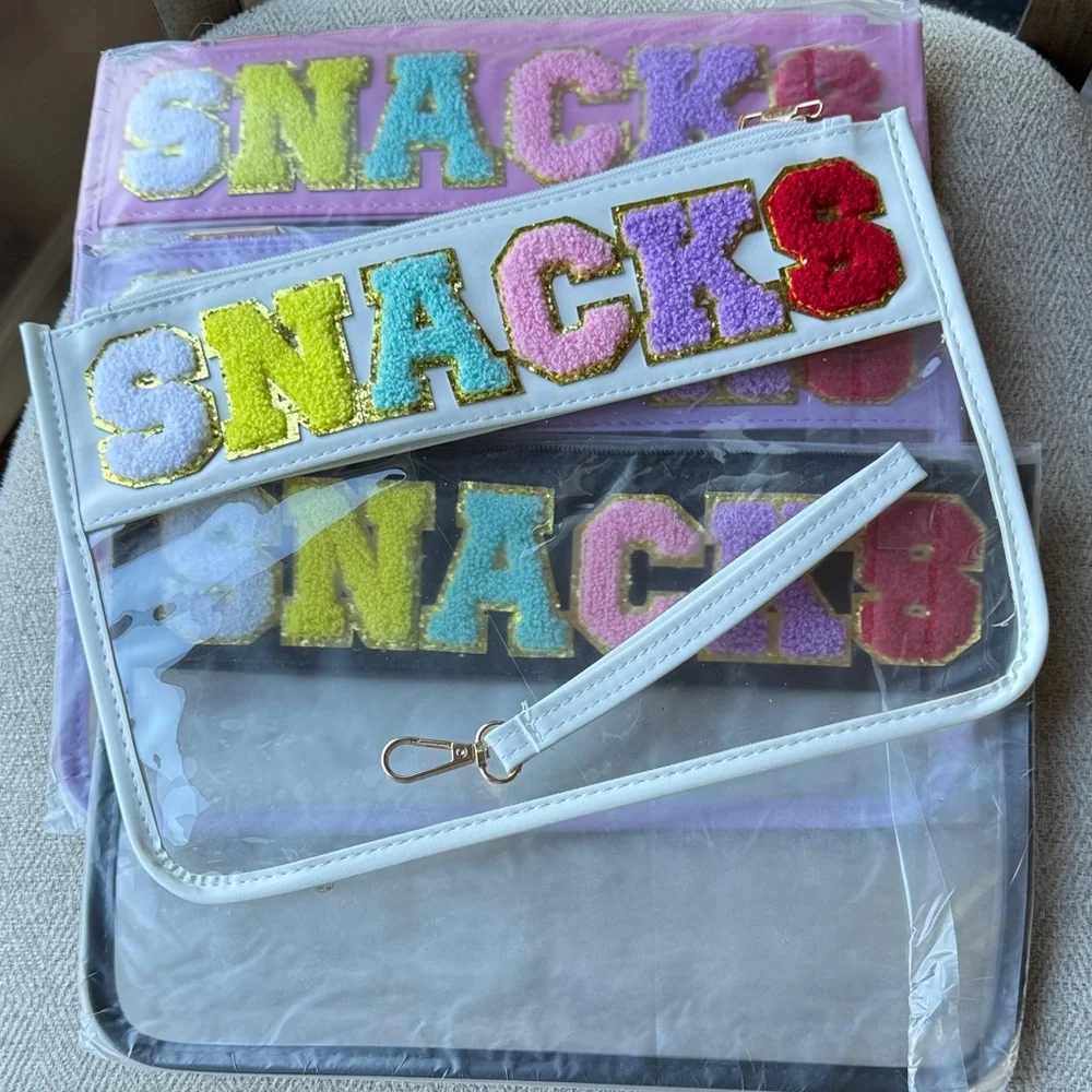 Colorful 'SNACKS' Pouch